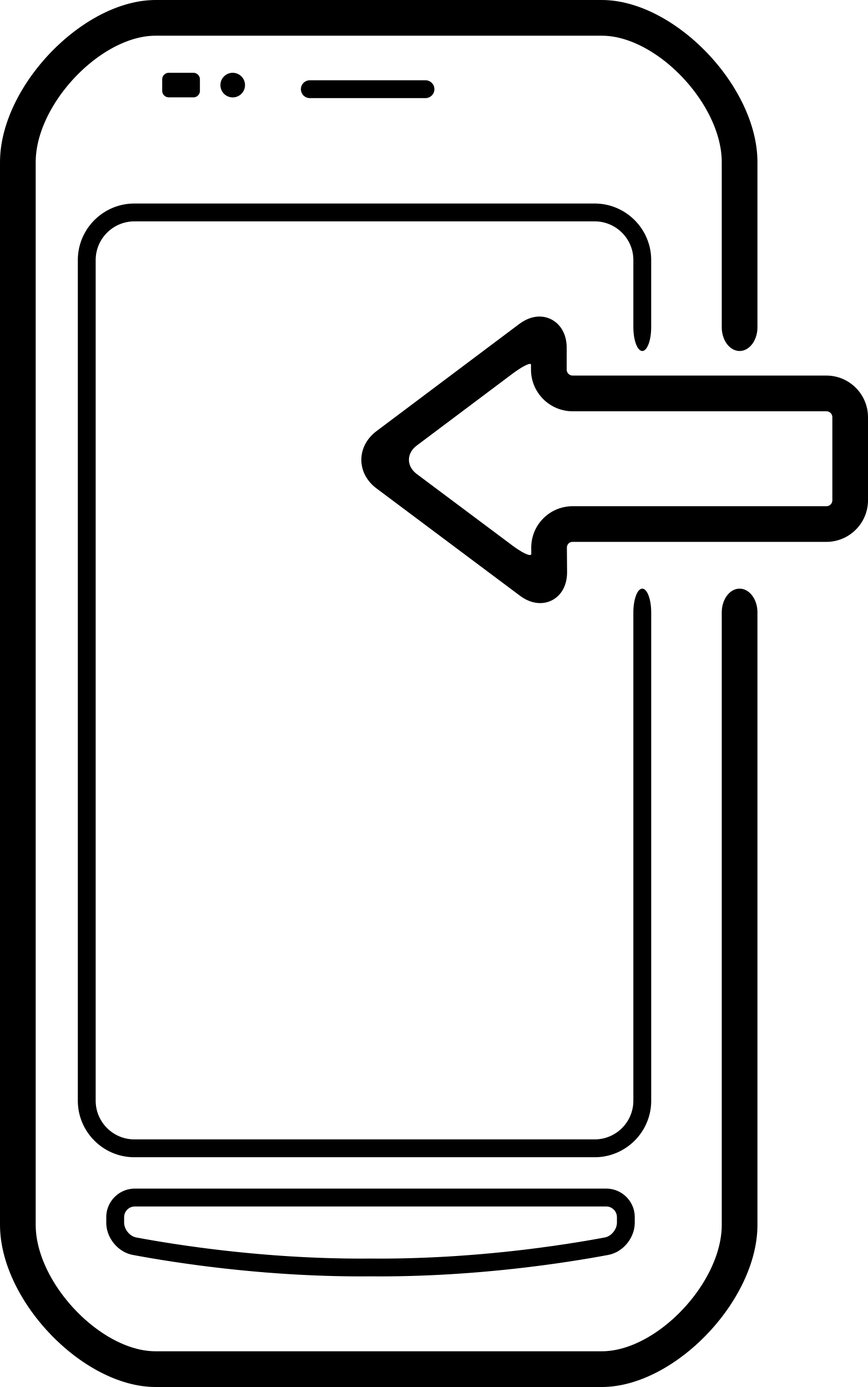 Phone With Left Arrow Sticker Svg Vector Free Vectors